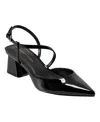 Marc Fisher Women's Loya Pointy Toe Block Heel Dress Pumps In Black Patent
