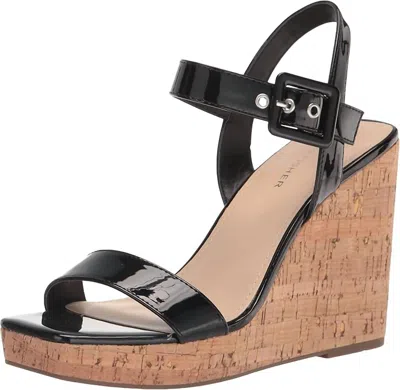 Marc Fisher Women's Lukey Wedge Sandal In Black/tan In Brown