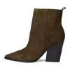 Marc Fisher Women's Mariel Ankle Boots In Dark Green In Burgundy
