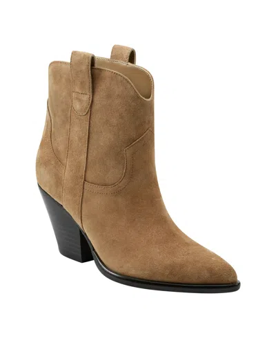 Marc Fisher Women's Marlie Pointy Toe Western Booties In Medium Natural Suede