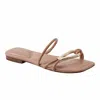 Marc Fisher Women's Mazza Flat Slide Sandals In Brown Suede In Neutral