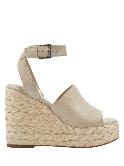 Marc Fisher Women's Nelly Wedge Sandal In Light Natural In Brown