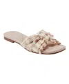 Marc Fisher Women's Orbit Knotted Flat Slide Sandals In Light Natural Stripe