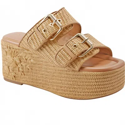 Marc Fisher Women's Poppy Sandals In Light Natural In Animal Print