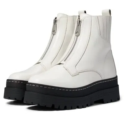 Marc Fisher Women's Prisco Leather Platform Combat Boots In White