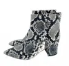 Marc Fisher Women Snake Print Leather Pointed Toe Ankle Boots In Multicolor In Animal Print