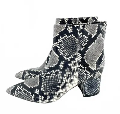 Marc Fisher Women Snake Print Leather Pointed Toe Ankle Boots In Multicolor In Animal Print
