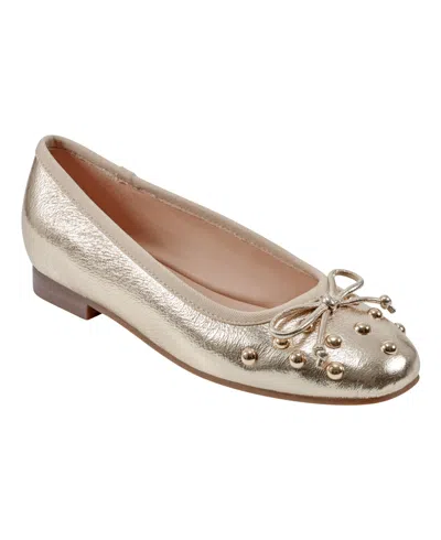 Marc Fisher Women's Tempts Slip-on Dress Ballet Flats In Gold