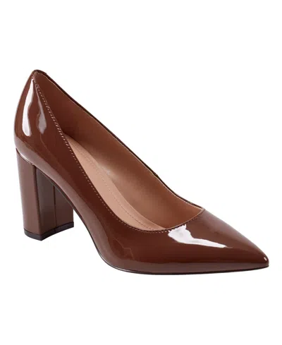 Marc Fisher Women's Viviene Slip-on Block Heel Pumps In Dark Red Patent