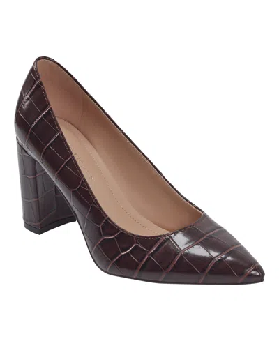 Marc Fisher Women's Viviene High Block Heel Pumps In Burgundy