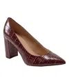 Marc Fisher Women's Viviene High Block Heel Pumps In Burgundy