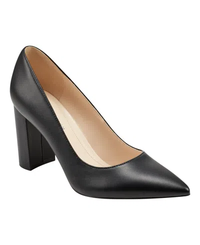 Marc Fisher Women's Viviene Slip-on Block Heel Dress Pumps In Black