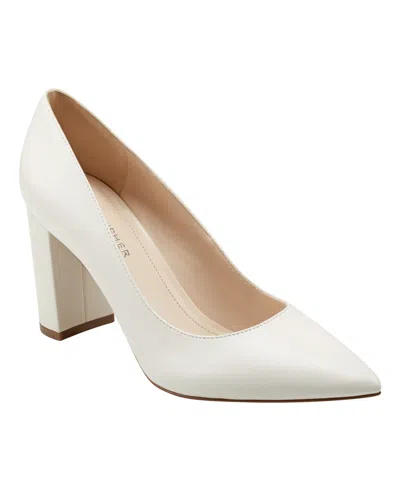 Marc Fisher Women's Viviene Slip-on Block Heel Dress Pumps In Ivory