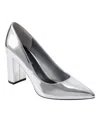 Marc Fisher Women's Viviene High Block Heel Pumps In Silver