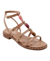 MARC FISHER WOMEN'S YESSAH ALMOND TOE STRAPPY CASUAL SANDALS