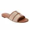 Marc Fisher Women's Zuri Flat Slide Sandal In Medium Natural In Multi