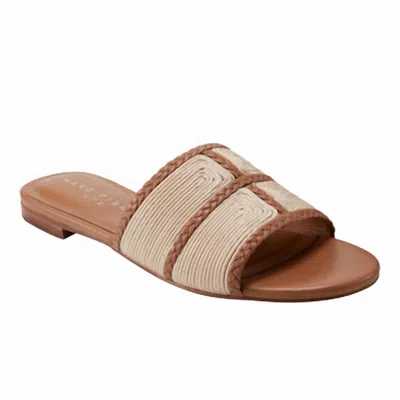 Marc Fisher Women's Zuri Flat Slide Sandal In Medium Natural In Multi