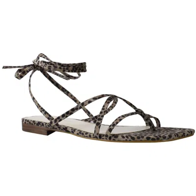 Marc Fisher Womens Cheetah Print Square Toe Strappy Sandals In Brown