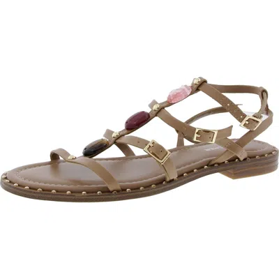 Marc Fisher Womens Faux Leather Ankle Strap Flatform Sandals In Multi