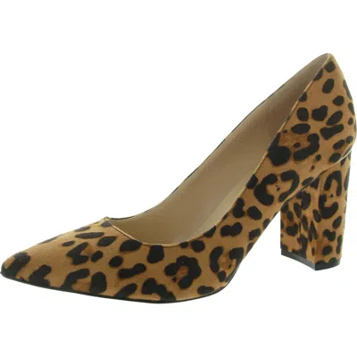Marc Fisher Womens Metallic Pointed Toe Dress Pumps In Leopard