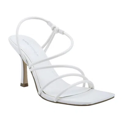 Marc Fisher Womens Patent Square Toe Heels In White