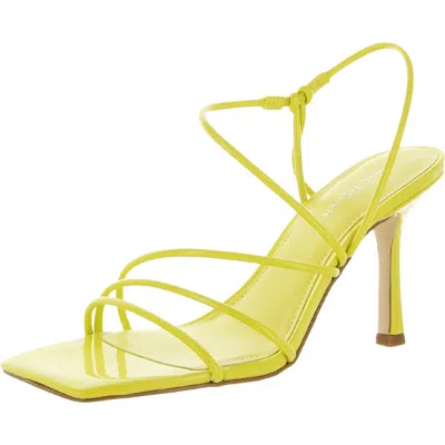 Marc Fisher Womens Patent Square Toe Heels In Yellow