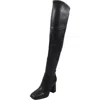 Marc Fisher Womens Solid Man Made Over-the-knee Boots In Black