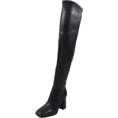 Marc Fisher Womens Solid Man Made Over-the-knee Boots In Black