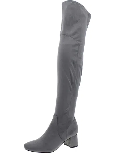 Marc Fisher Womens Tall Block Heel Over-the-knee Boots In Grey