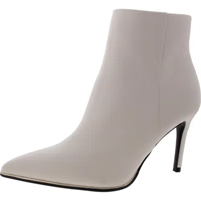 Marc Fisher Womens Zipper Booties In White