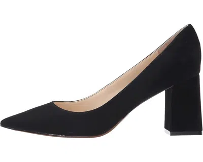 Marc Fisher Zala Pumps Women's Us 9.5 Black Suede Pointed Toe Block Heel Khd2316