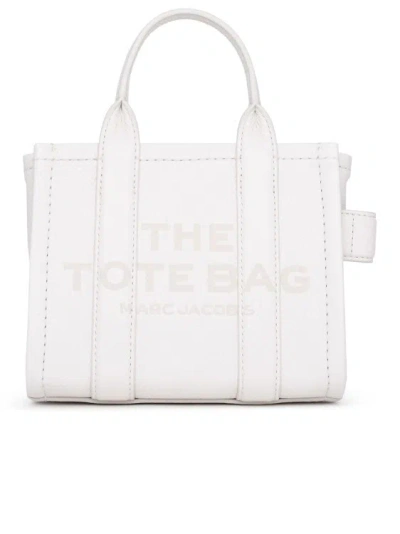 Marc Jacobs (the) Ivory Leather Micro Tote Bag In White