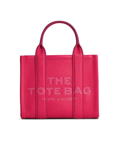 Marc Jacobs (the) Marc Jacobs () ' Mini Tote' Fuchsia Lear Bag In Pink