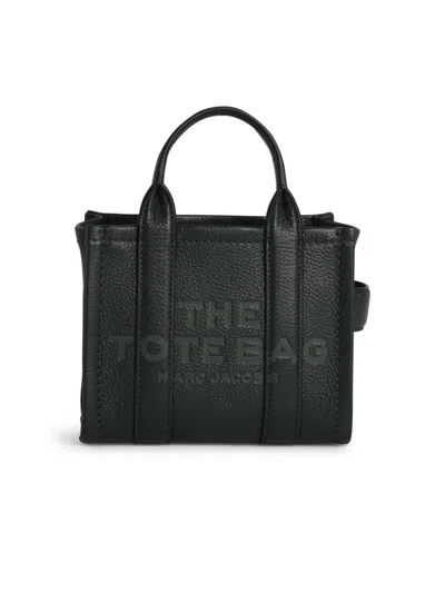 Marc Jacobs (the) Mini Tote' Green Leather Bag In Black