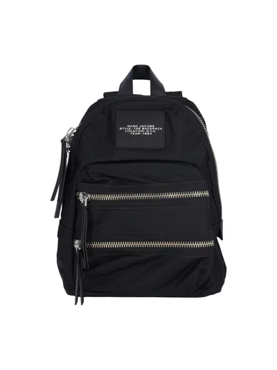 Marc Jacobs Large Nylon Backpack In Black