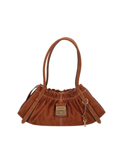 Marc Jacobs 100% Suede Cow Leather Handbag In Brown