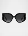 Marc Jacobs 52mm Gradient Square Sunglasses In Black