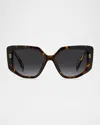 Marc Jacobs 1116s Butterfly Acetate Sunglasses In Havana/dark Grey Sf