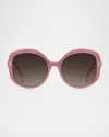 Marc Jacobs 56mm Gradient Round Sunglasses In Pink