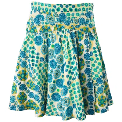 Pre-owned Marc Jacobs 2000s Blue Green Orange Cotton Low Rise Size 2 / 4 Skirt
