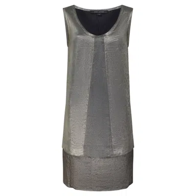 Pre-owned Marc Jacobs 2000s  Silver Lamé Flapper Dress
