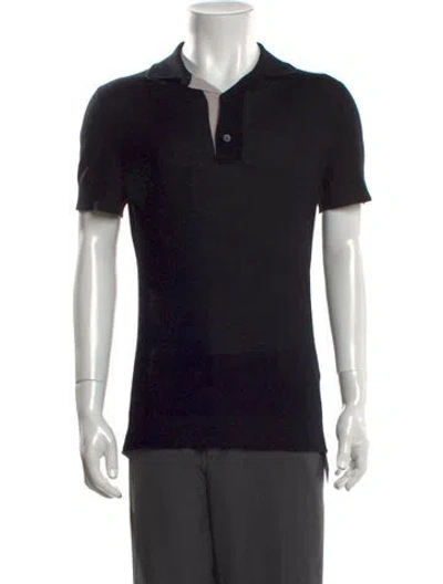 Pre-owned Marc Jacobs 2012 Cashmere Polo Shirt In Black
