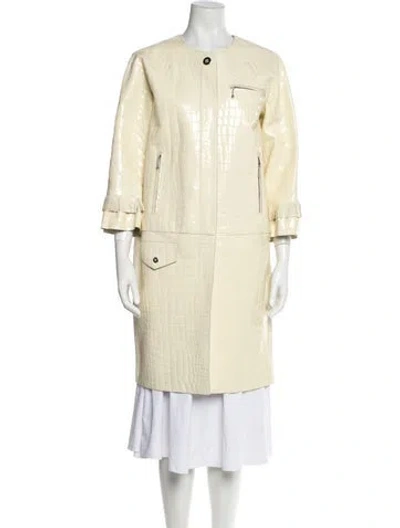 Pre-owned Marc Jacobs 2012 Leather Coat In Neutral