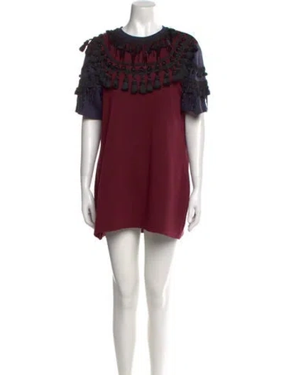 Pre-owned Marc Jacobs 2014 Mini Dress In Burgundy