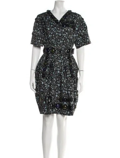 Pre-owned Marc Jacobs 2015 Mini Dress In Black/blue