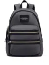 Marc Jacobs The Biker Logo-patch Backpack In Gray