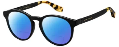 Pre-owned Marc Jacobs 351/s Unisex Polarized Bifocal Sunglasses Black Tortoise Havana 52mm In Blue Mirror