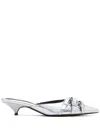 Marc Jacobs Silver 'the Emma' Kitten Heels In Silver