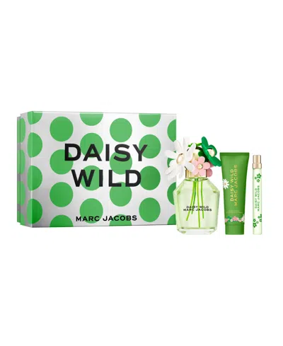 Marc Jacobs 3-piece Daisy Wild Eau De Parfum Spray Gift Set In Green