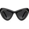 Marc Jacobs 798s Studded Acetate Sunglasses In Crystal Black/dark Grey Sf